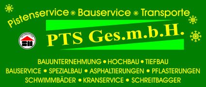 PTS GmbH Pistenservice-Bauservice-Transportservice, Hoch - und Tiefbau,Bauunternehmung Logo